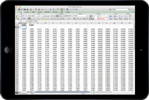 Pin Gage Classifier Database Screenshot